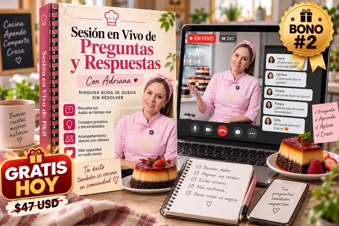 Bono 2: Sesión en Vivo de Preguntas y Respuestas con Adriana, gratis hoy