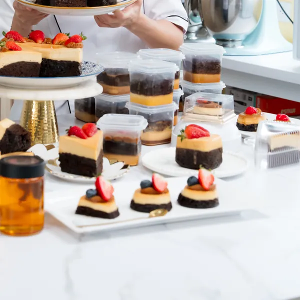 Mesa dulce de chocoflanes